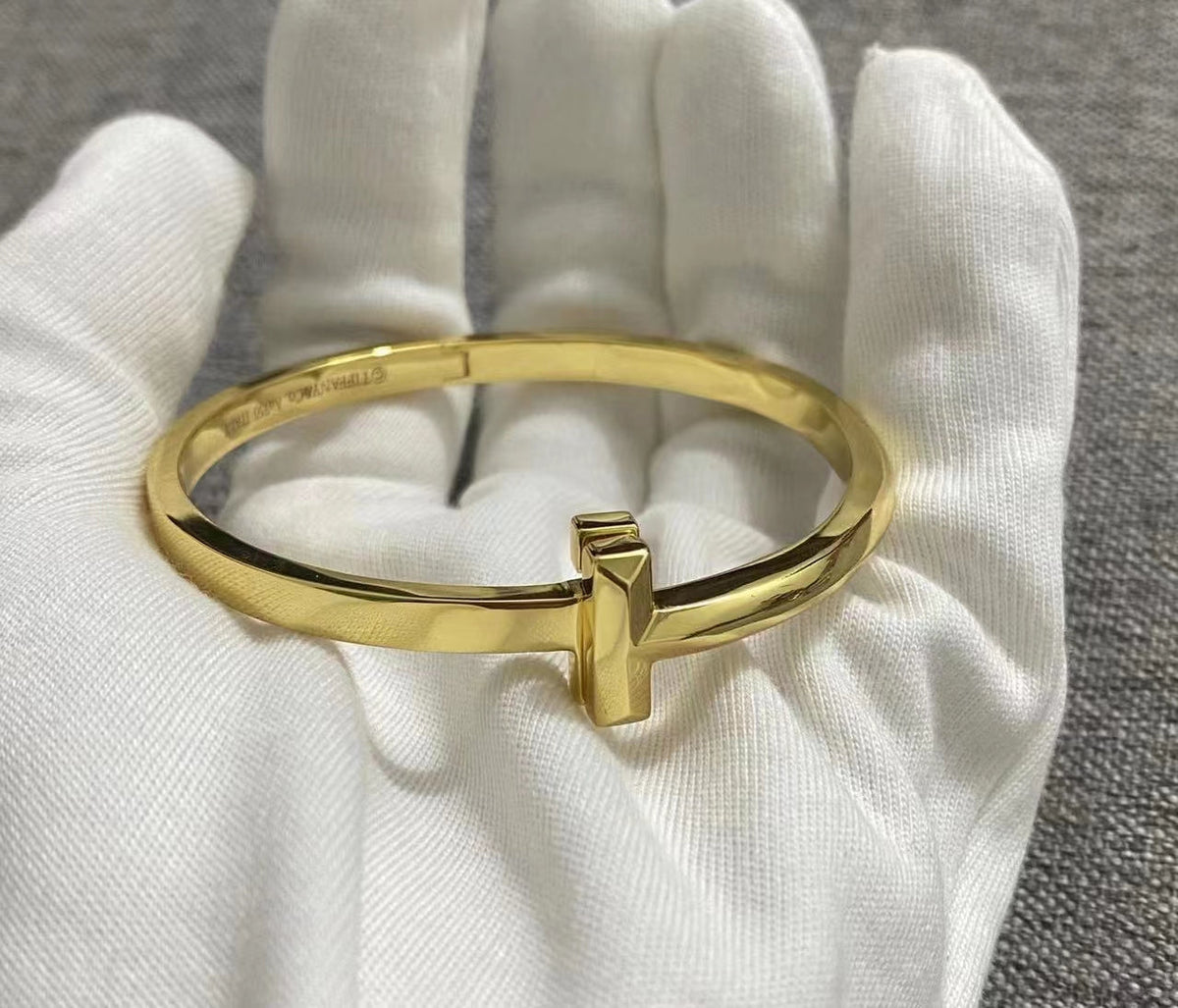 [Dawnora Jewelry]T1 WIDE HINGED BANGLE BRACELET