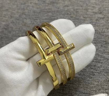 [Dawnora Jewelry]T1 WIDE HINGED BANGLE BRACELET