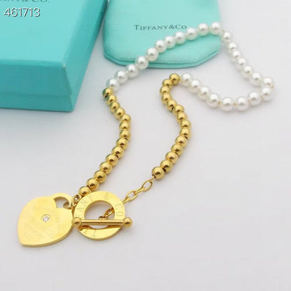 [Dawnora Jewelry]RETURN TO TIF HEART TAF BEAD PEARL BRACELET
