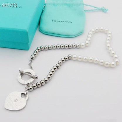 [Dawnora Jewelry]RETURN TO TIF HEART TAF BEAD PEARL BRACELET