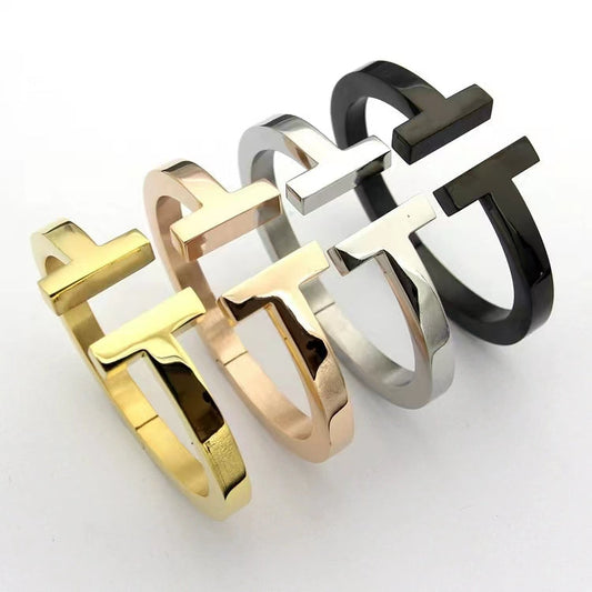 [Dawnora Jewelry]T SQUARE OPEN BRACELET