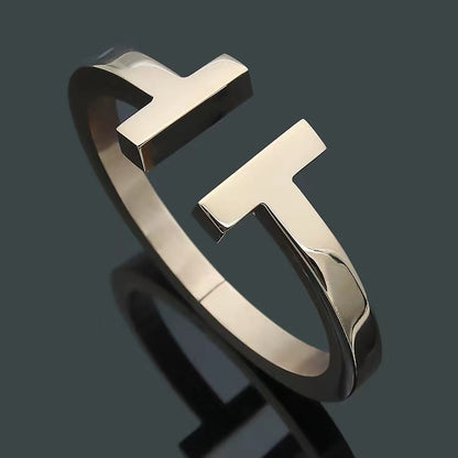 [Dawnora Jewelry]T SQUARE OPEN BRACELET