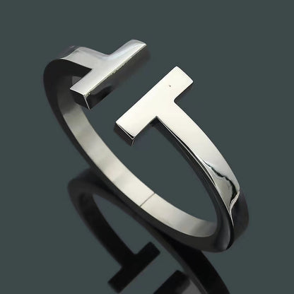 [Dawnora Jewelry]T SQUARE OPEN BRACELET