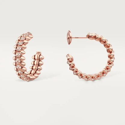 [Dawnora Jewelry]CLASH 6.4MM FULL DIAMOND SMALL EARRINGS