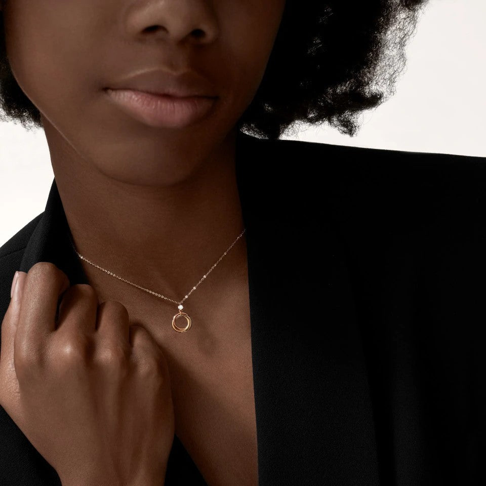 [Dawnora Jewelry]TRINITY  NECKLACE 1 DIAMOND