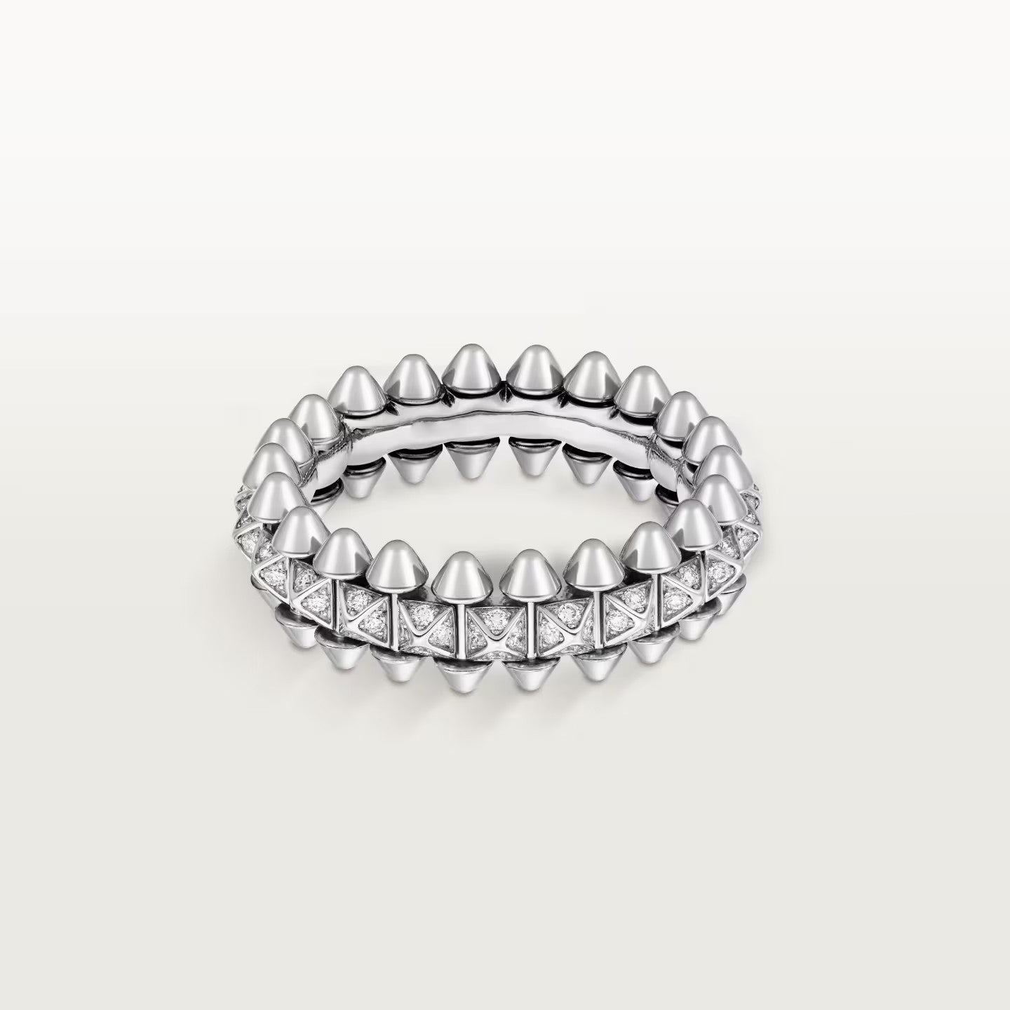 [Dawnora Jewelry]CLASH 6.4MM SMALL FULL DIAMOND RING