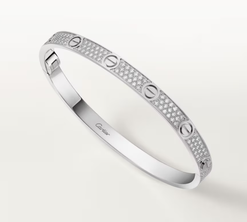 [Dawnora Jewelry]NEW-LOVE-4.8MM-Width Diamond-Studded Bracelet
