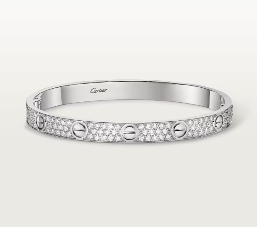 [Dawnora Jewelry]NEW-LOVE-6.1MM-Width Diamond-Studded Bracelet