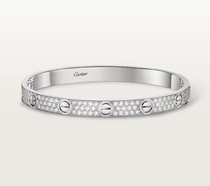 [Dawnora Jewelry]NEW-LOVE-6.1MM-Width Diamond-Studded Bracelet