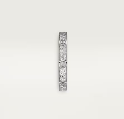 [Dawnora Jewelry]LOVE RING 2.6mm-wide full-diamond ring silver
