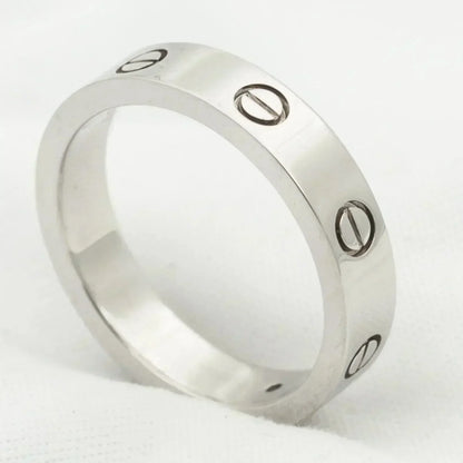 [Dawnora Jewelry]LOVE RING 4MM 1 DIAMOND SILVER