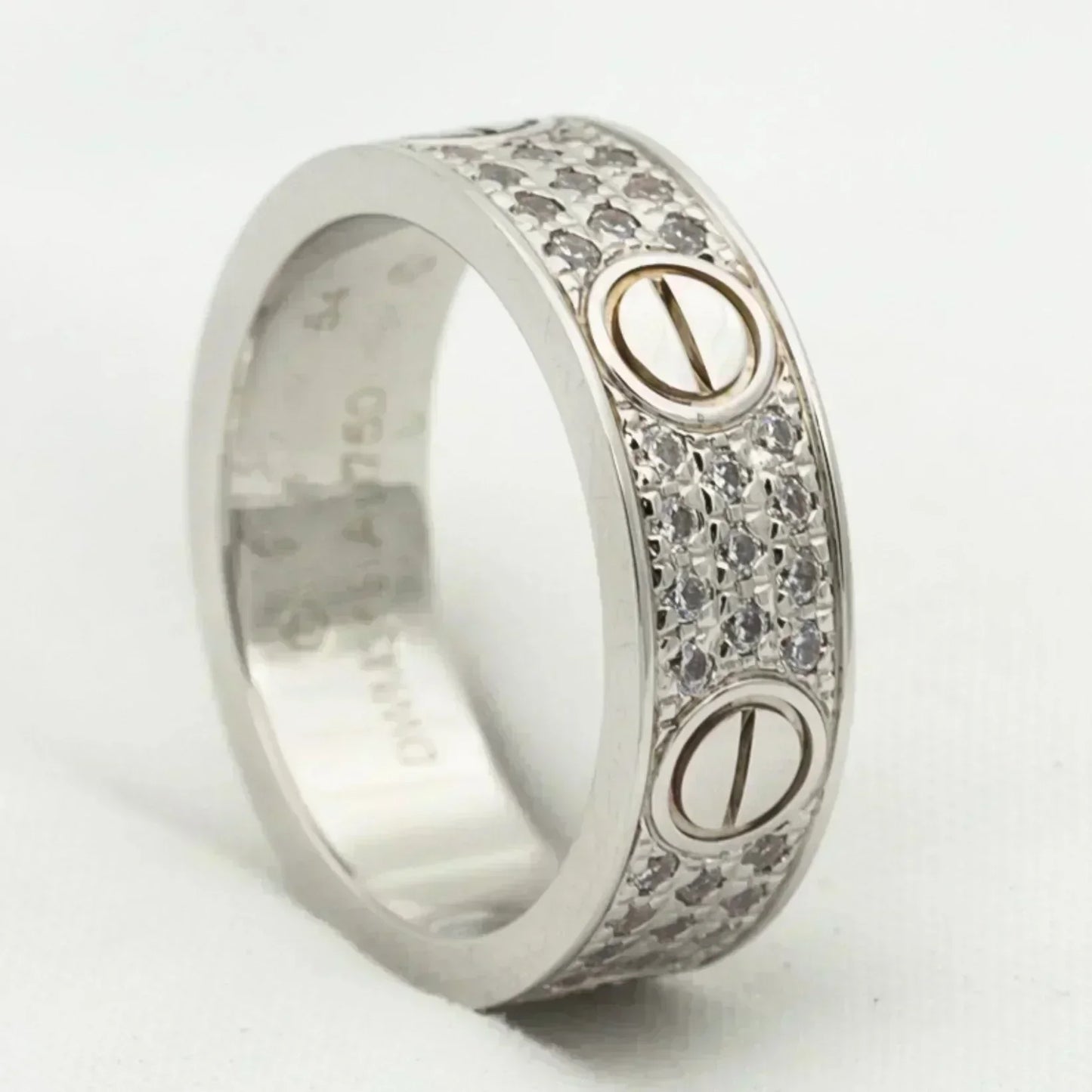 [Dawnora Jewelry]LOVE RING 5.5MM DIAMONDS PAVED