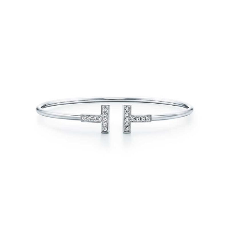 [Dawnora Jewelry]T BRACELET 1.8MM DIAMOND SILVER