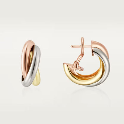 [Dawnora Jewelry]TRINITY ON DIAMOND CLASSIC EARRINGS