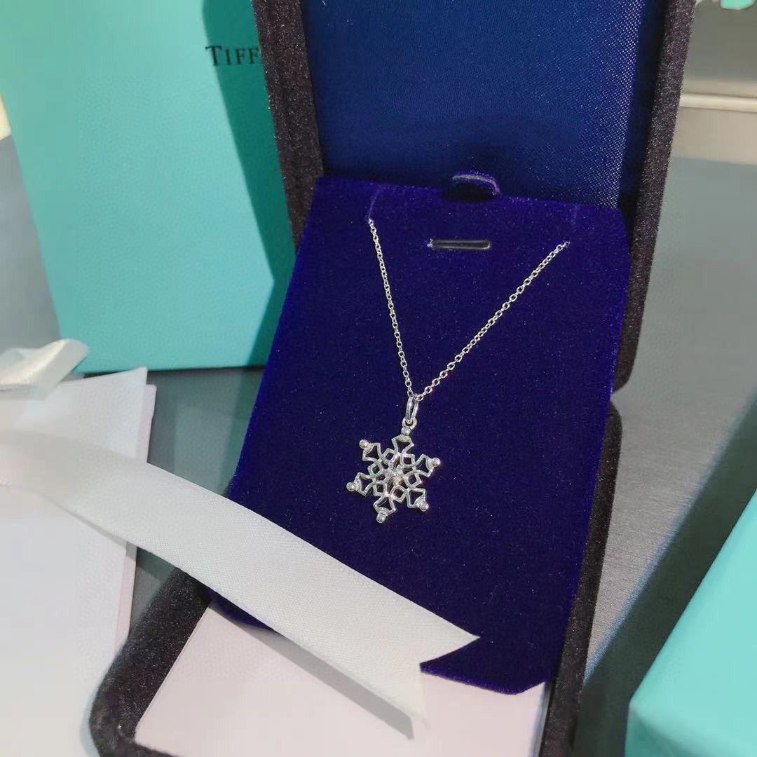 [Dawnora Jewelry]STERLING SILVER SNOWFLAKE PENDANT NECKLACE