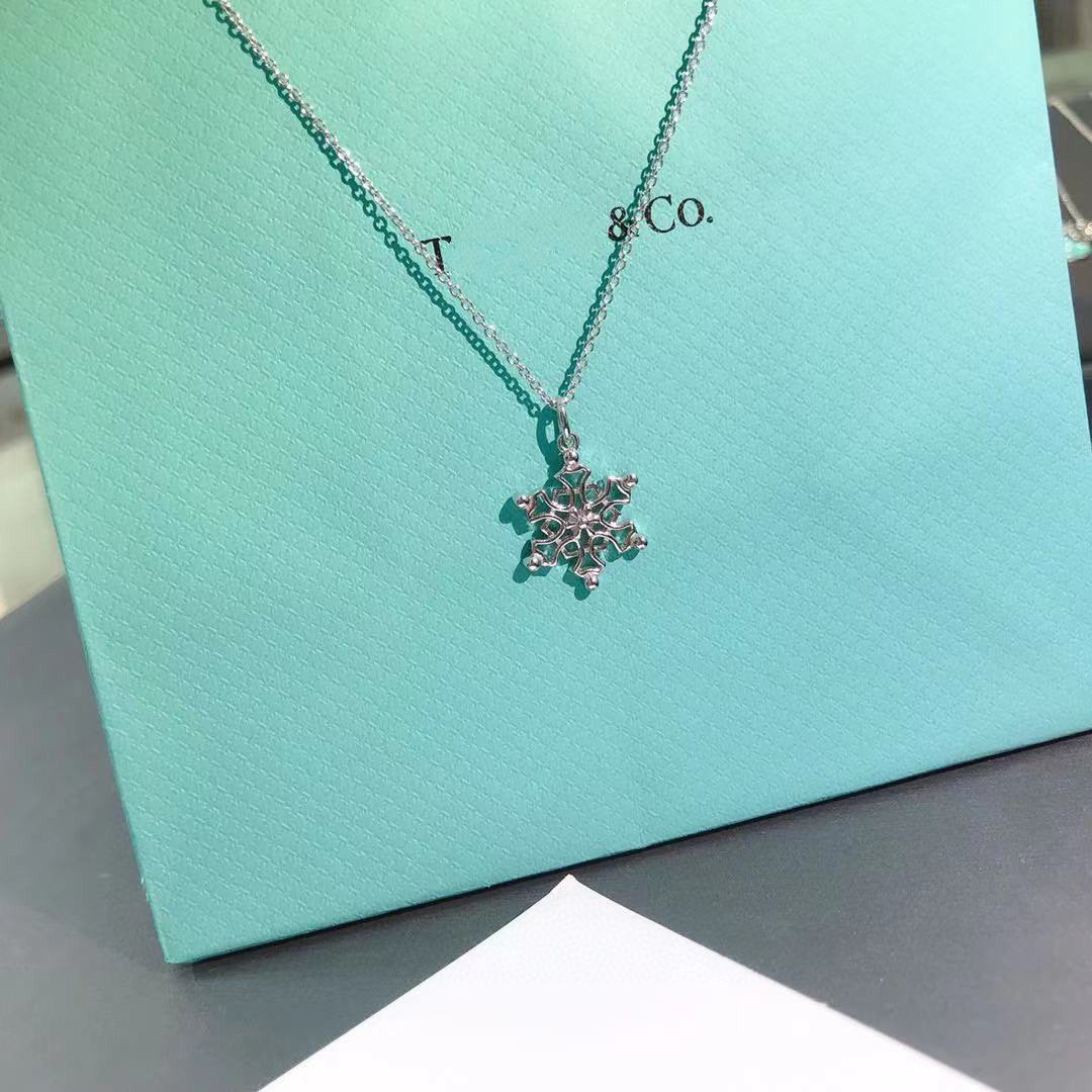 [Dawnora Jewelry]STERLING SILVER SNOWFLAKE PENDANT NECKLACE