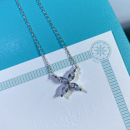 [Dawnora Jewelry]PLATINUM AND DIAMOND VICTORIA PENDANT NECKLACE
