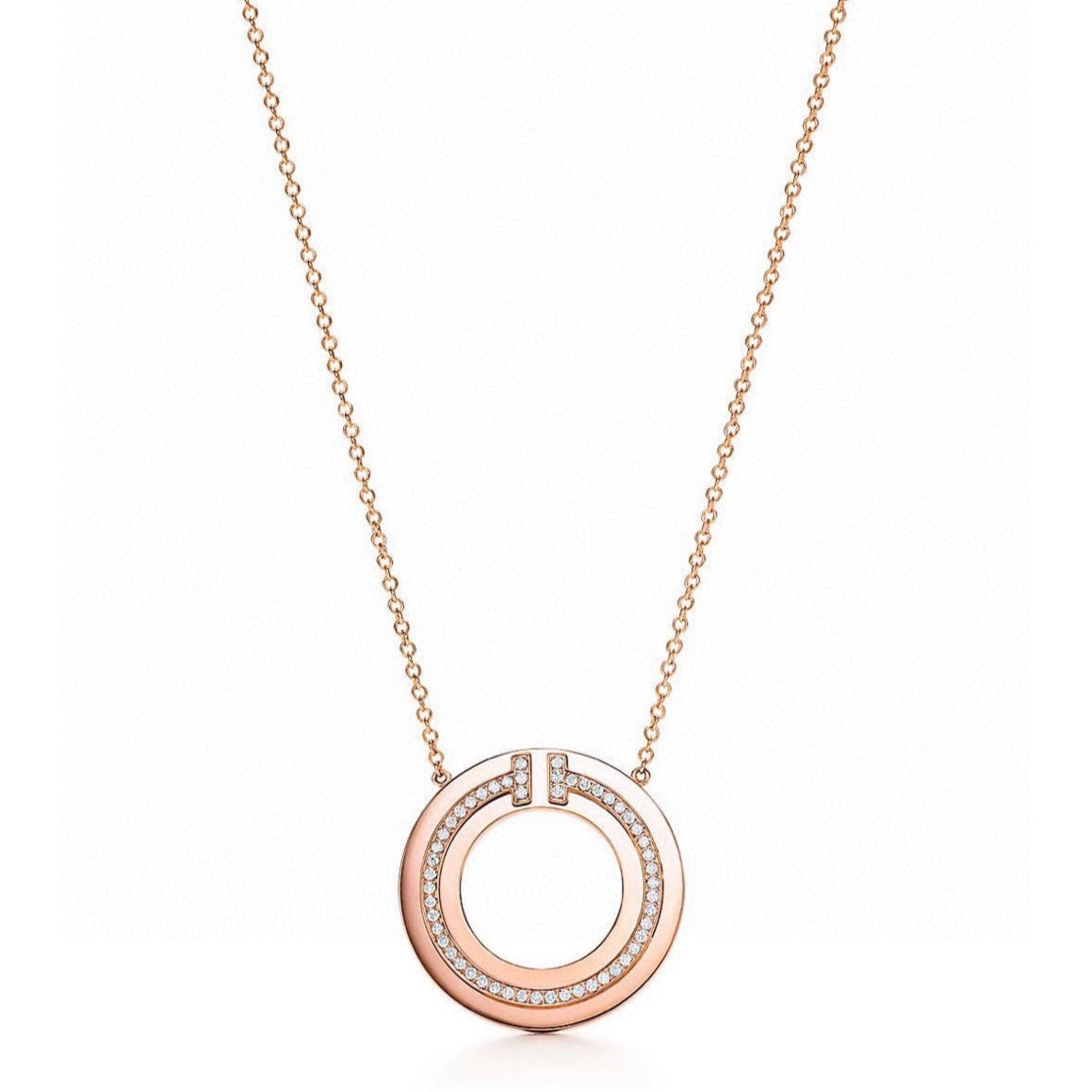 [Dawnora Jewelry]DIAMOND AND MOTHER OF PEARL CIRCLE PENDANT