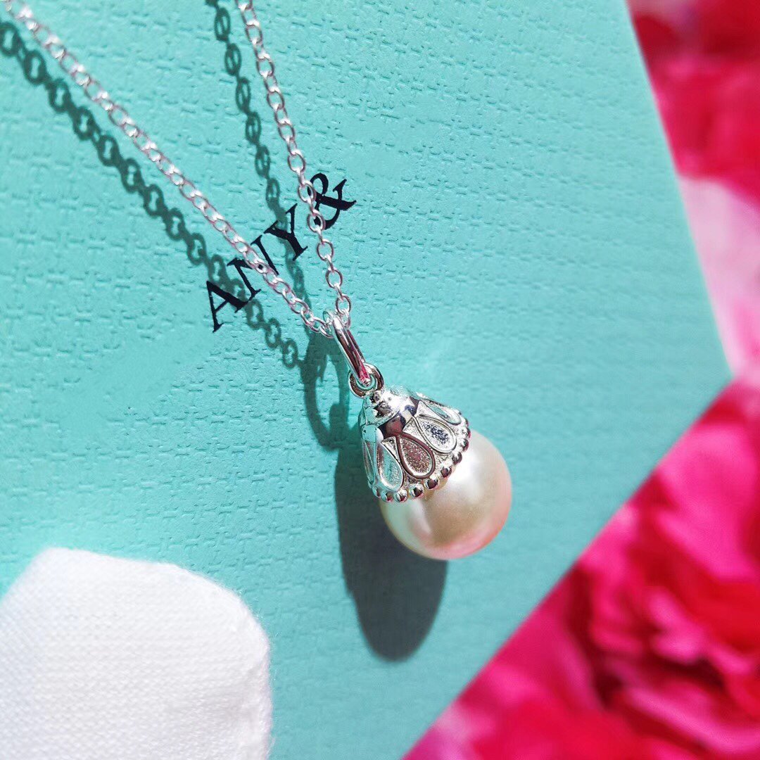 [Dawnora Jewelry]PEARL PENDANT GATSBY ZIEGFELD PEARL SILVER NECKLACE