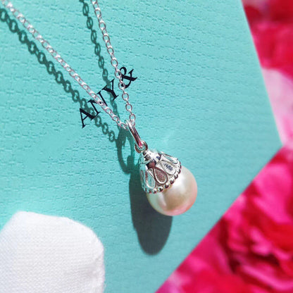 [Dawnora Jewelry]PEARL PENDANT GATSBY ZIEGFELD PEARL SILVER NECKLACE
