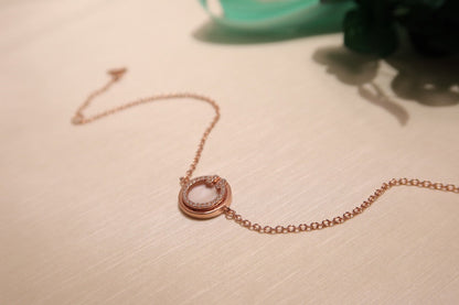 [Dawnora Jewelry]DIAMOND CIRCLE PINK GOLD BRACELET