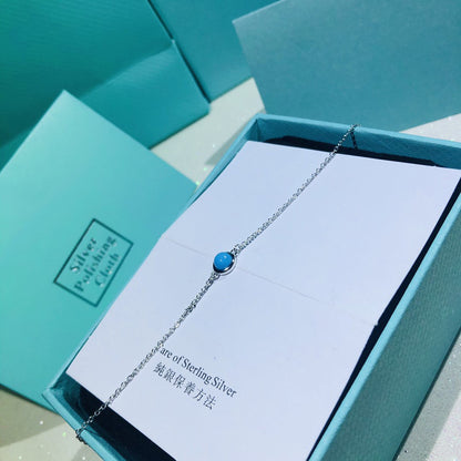 [Dawnora Jewelry]YARD TURQUOISE NECKLACE SILVER