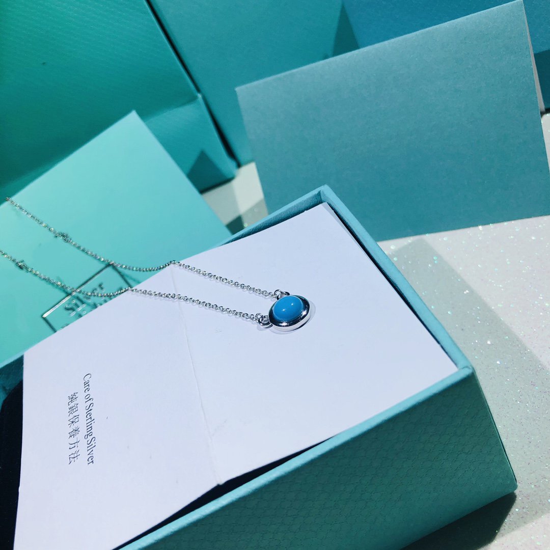 [Dawnora Jewelry]YARD TURQUOISE NECKLACE SILVER