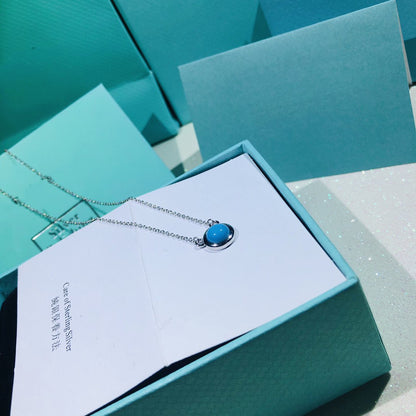 [Dawnora Jewelry]YARD TURQUOISE NECKLACE SILVER