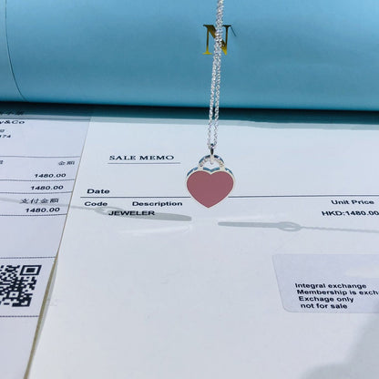 [Dawnora Jewelry]SMALL HEART TAG PENDANT STERLING SILVER