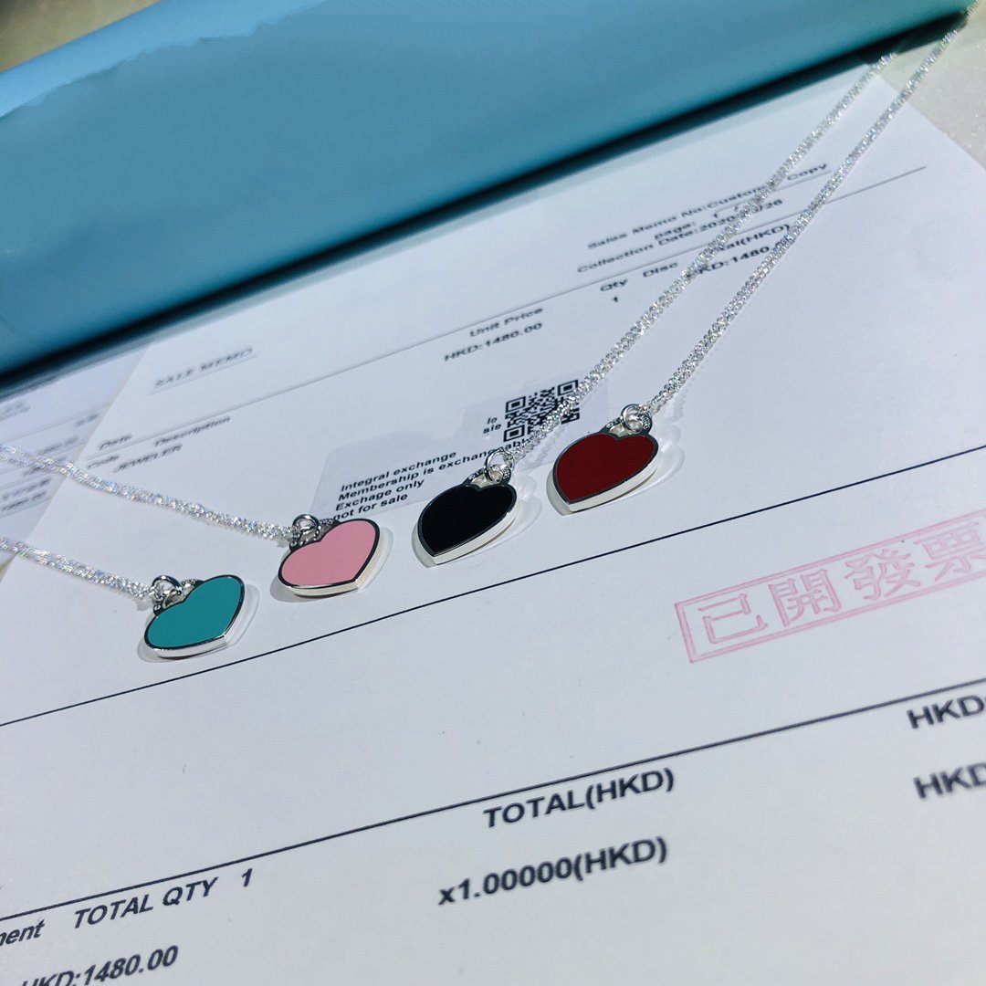 [Dawnora Jewelry]SMALL HEART TAG PENDANT STERLING SILVER