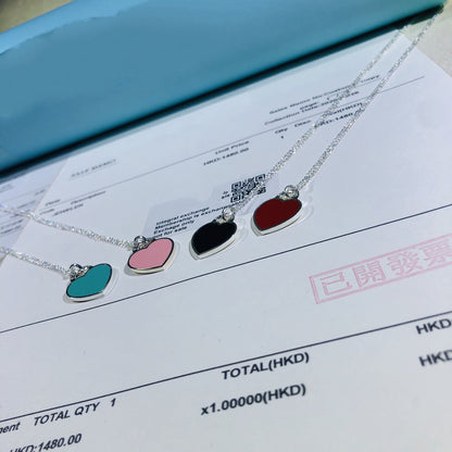 [Dawnora Jewelry]SMALL HEART TAG PENDANT STERLING SILVER