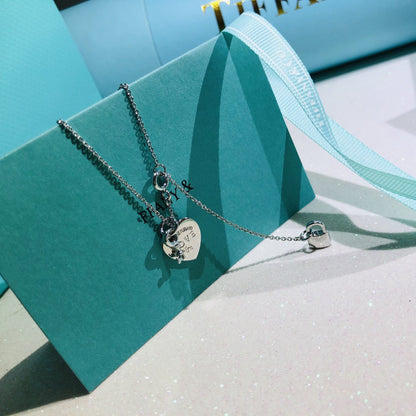 [Dawnora Jewelry]LOVE HEART TAG KEY NECKLACE