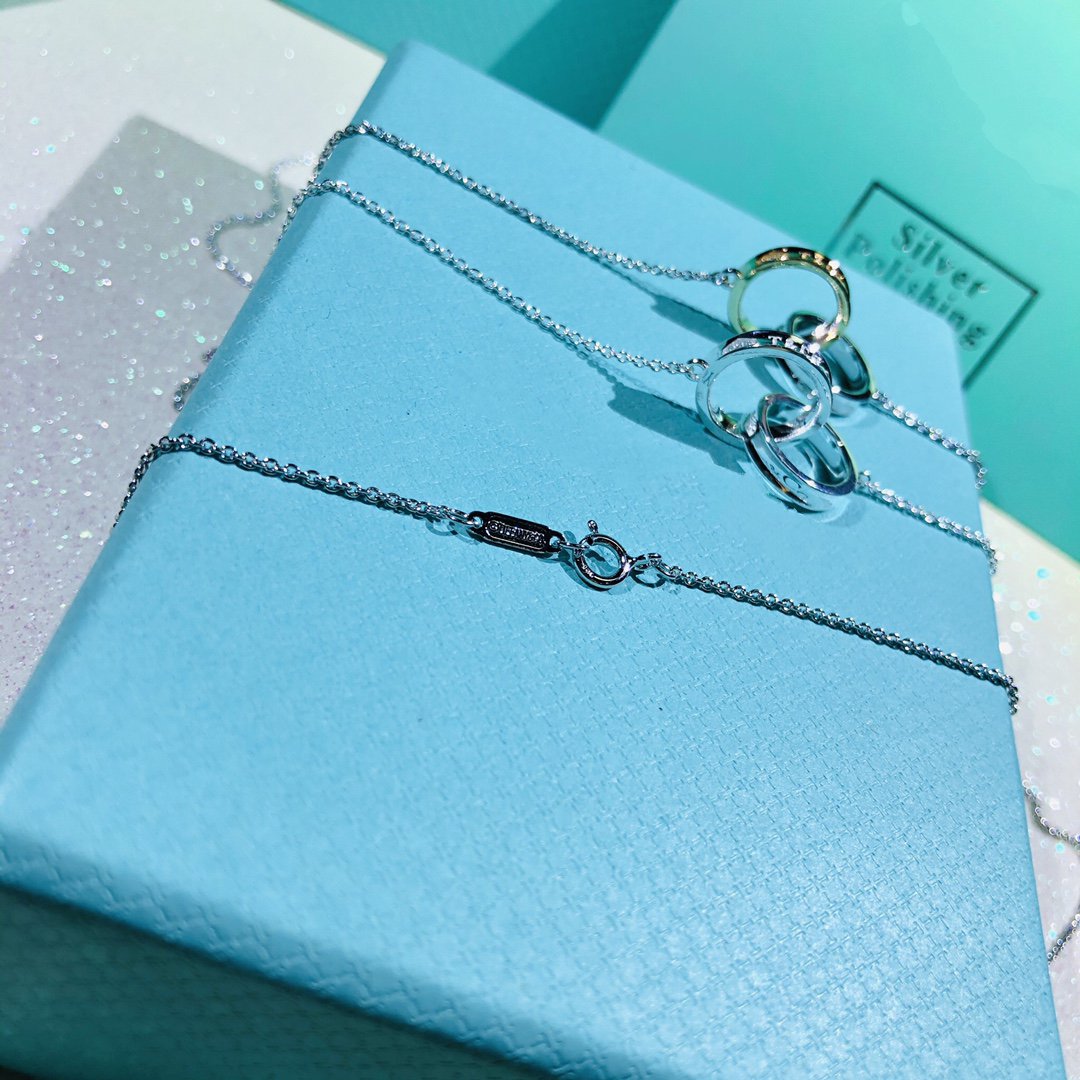 [Dawnora Jewelry]INTERLOCKING CIRCLES PENDANT SMALL NECKLACE