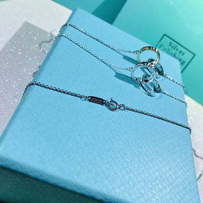[Dawnora Jewelry]INTERLOCKING CIRCLES PENDANT SMALL NECKLACE