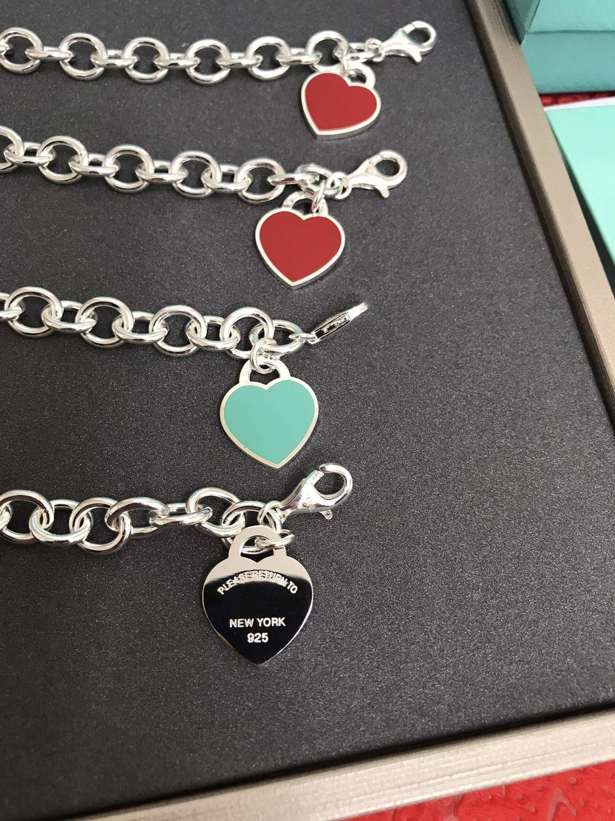 [Dawnora Jewelry]HEART TAG BRACELET SILVER MEDIUM