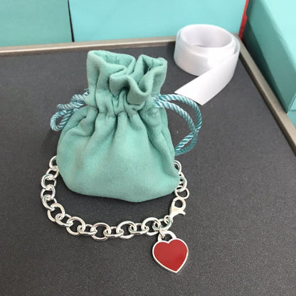 [Dawnora Jewelry]HEART TAG BRACELET SILVER MEDIUM