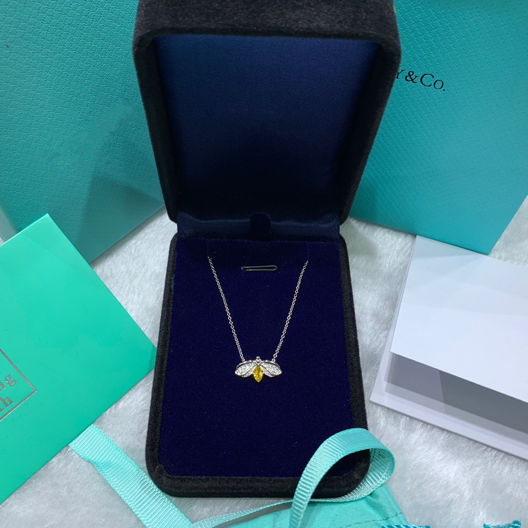 [Dawnora Jewelry]PAPER FLOWERS YELLOW DIAMOND FIREFLY PENDANT