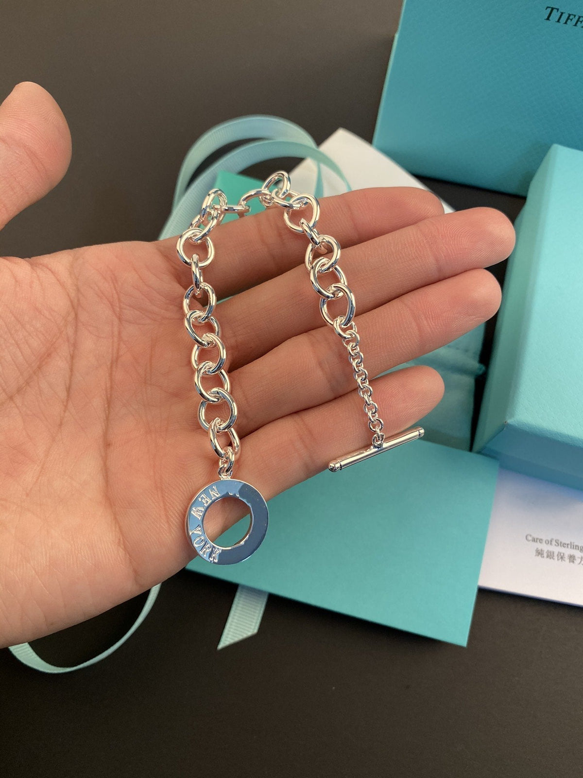 [Dawnora Jewelry]TOGGLE TAG BRACELET SILVER