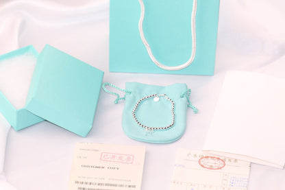 [Dawnora Jewelry]STERLING SILVER BOW BEAD BRACELET