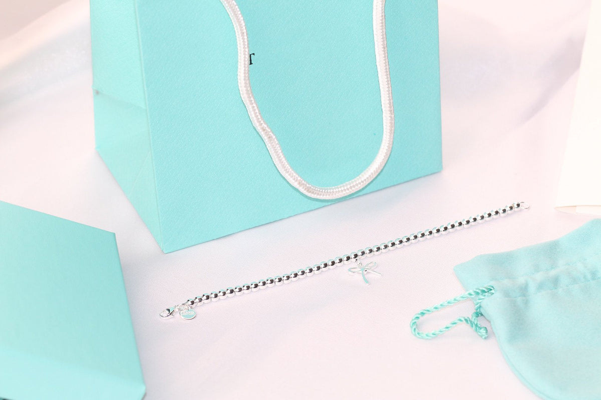 [Dawnora Jewelry]STERLING SILVER BOW BEAD BRACELET