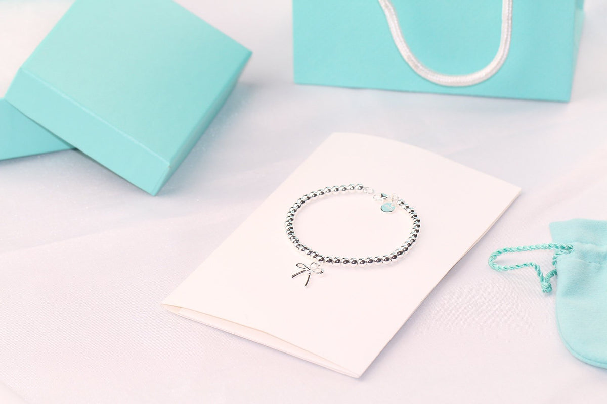 [Dawnora Jewelry]STERLING SILVER BOW BEAD BRACELET