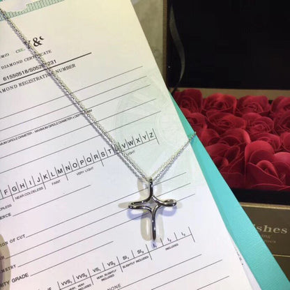 [Dawnora Jewelry]CROSS NECKLACE STERLING SILVER MATERIAL