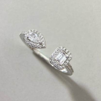 [Dawnora Jewelry]MY TWIN TOI & MOI SILVER DIAMOND RING