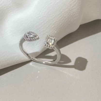 [Dawnora Jewelry]MY TWIN TOI & MOI SILVER DIAMOND RING