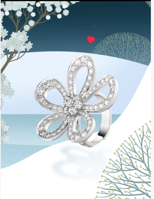 [Dawnora Jewelry]Flowerlace Diamond Ring