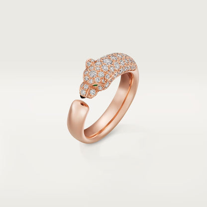 [Dawnora Jewelry]PANTHERE HALF DIAMOND SMALL RING