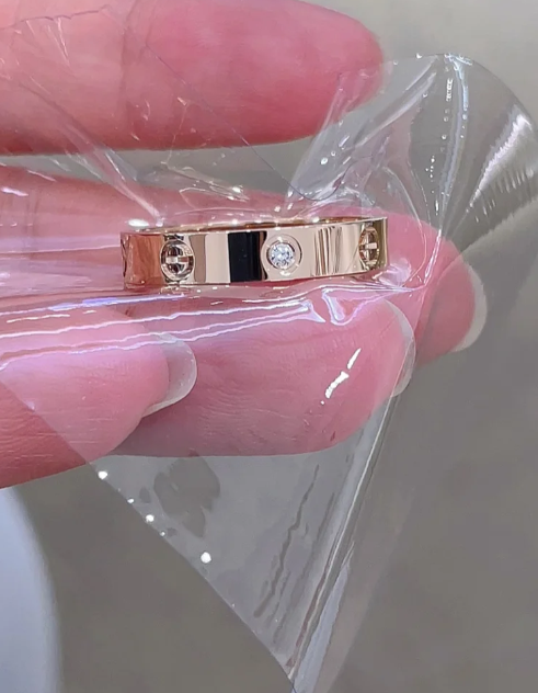 [Dawnora Jewelry]LOVE RING 4MM 1 DIAMOND