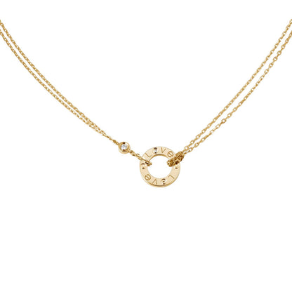 [Dawnora Jewelry]LOVE NECKLACE 16MM 2 DIAMONDS
