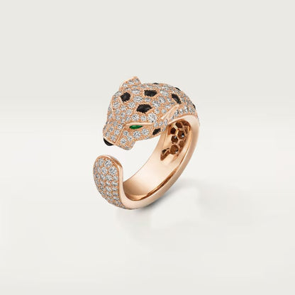 [Dawnora Jewelry]PANTHERE SPOTTED FULL DIAMOND MEDIUM RING