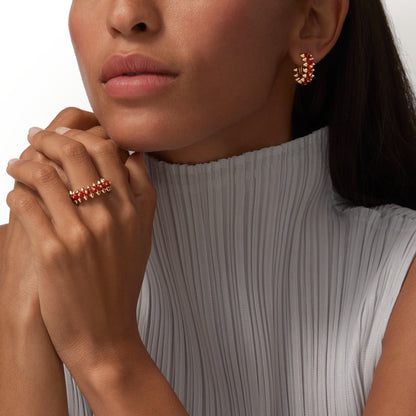 [Dawnora Jewelry]CLASH 7.9MM AGATE CHALCEDONY EARRINGS